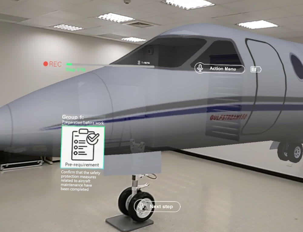 physical_landing_gear_model_combined_with_3D_virtual_fuselage_model